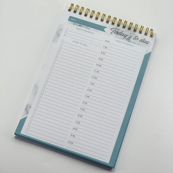 Caderno de bobinas personalizado