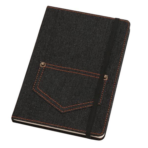 Caderno de tecido jeans