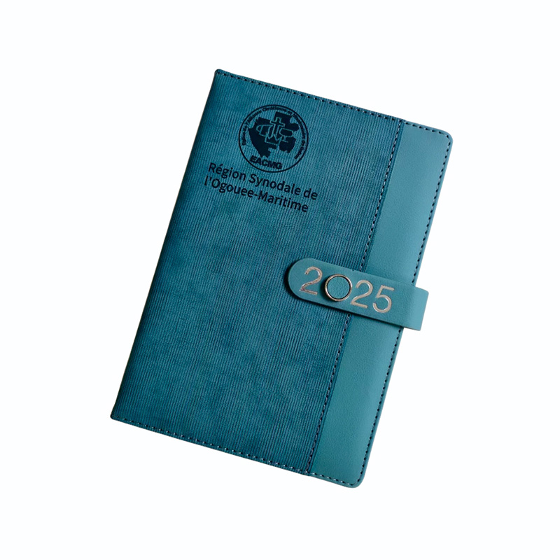 Caderno de negócios de couro