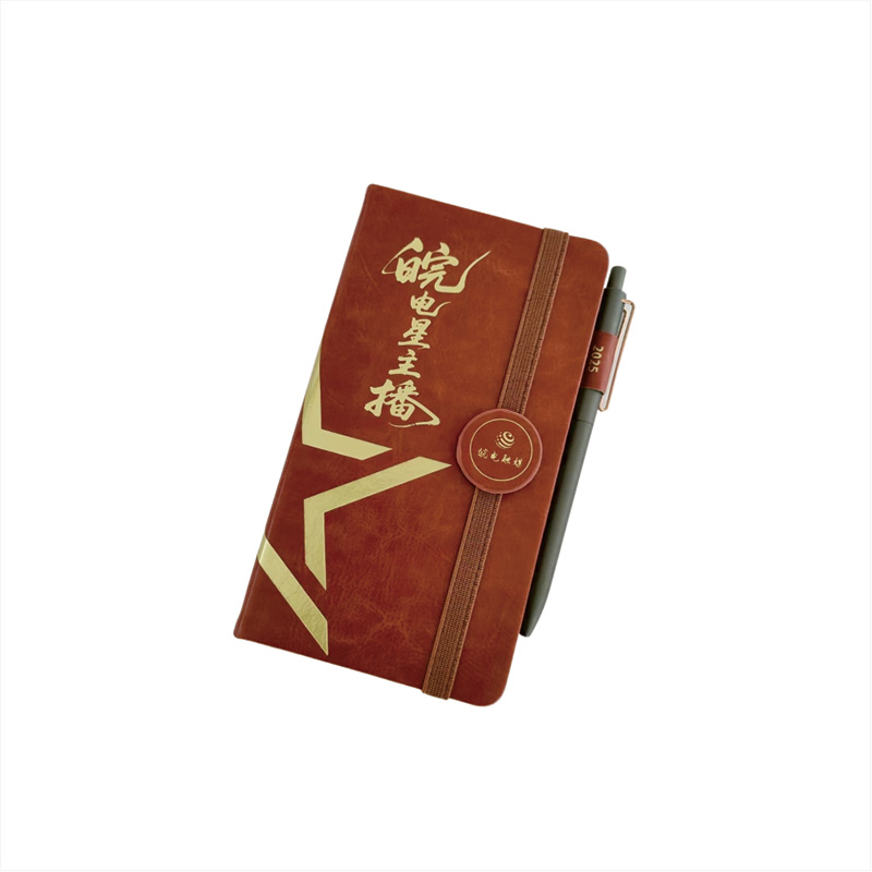 Caderno de bolso com caneta