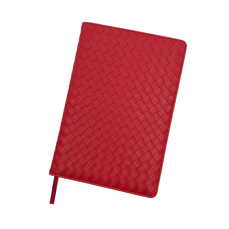Caderno de couro vermelho